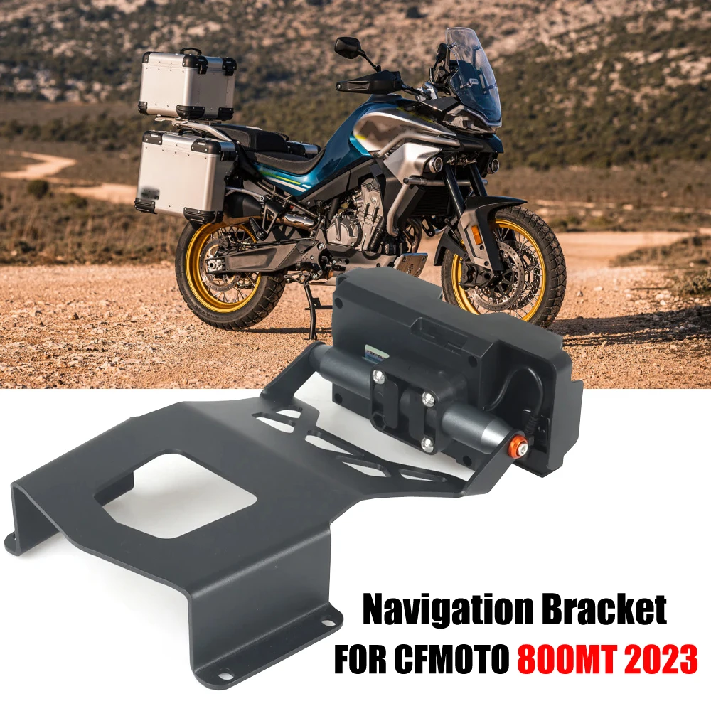 

New Motorcycle 22mm Crossbar GPS Phone Holder USB Wireless Charger Navigation Bracket Support Mount FOR CFMOTO 800MT 800 MT 2023