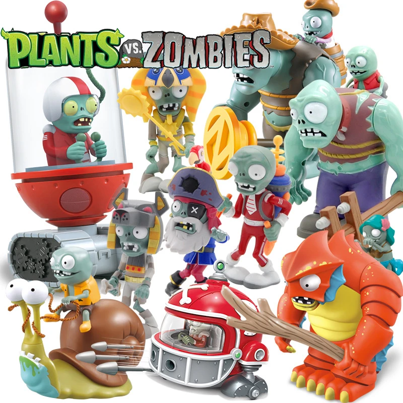 New Plants vs. Zombies Peashooter Chomper Winter Melon Conehead Zombie Toy set 6 Styles Game Figures Hard plastic Model Boy Gift