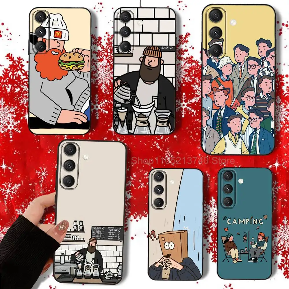 

C-Cartoon U-Uncle funnyS Phone Case For Samsung S22,S24,S25,S23,S20,S30,S21,Ultra,Plus,5G,Fe,Lite black Silicone Phone Cover