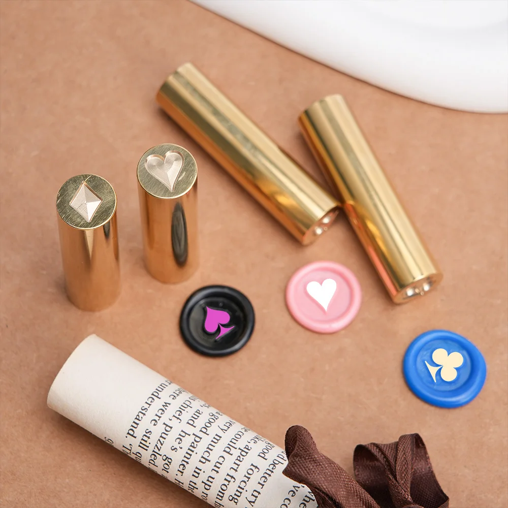 المجرف/القلب/الماس/نادي ختم من الشمع Stamps 1.5 سنتيمتر عمود صغير النحاس بندقية Diy بها بنفسك المغلف ورقة بطاقة ديكور هدية صندوق حزمة التفاف