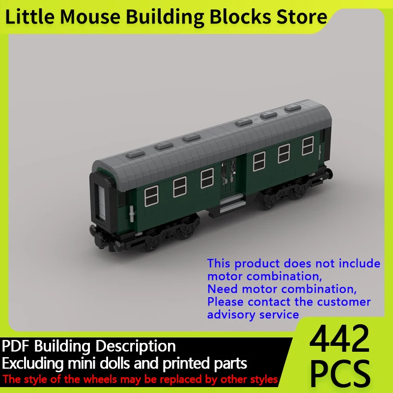 

City Car Model MOC Building Bricks 4-Axle Conversion Car 2nd Class Modular Technology Gifts Holiday Assemble Children Toys Suit