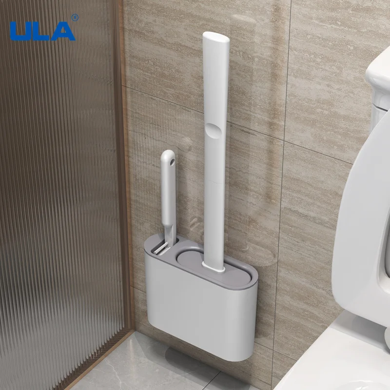 ULA Toilet Holder's Toilet Brush Bathroom Accessories Wall-mounted Toilet Accessories Leakproof Brush Standom Organizer