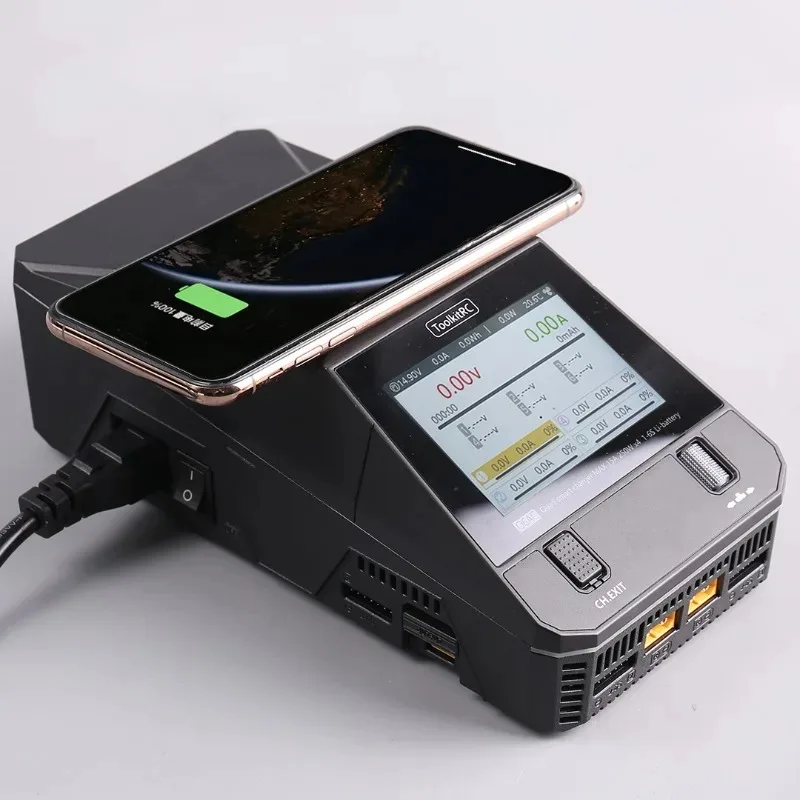 ToolkitRC – chargeur Q6AC AC 400W/DC 1000W, sortie 4CH intégrée, sortie USB A/TYPEC 65W, LiPo, 1-6S,NiMH 1-16S,PB 1-10S
