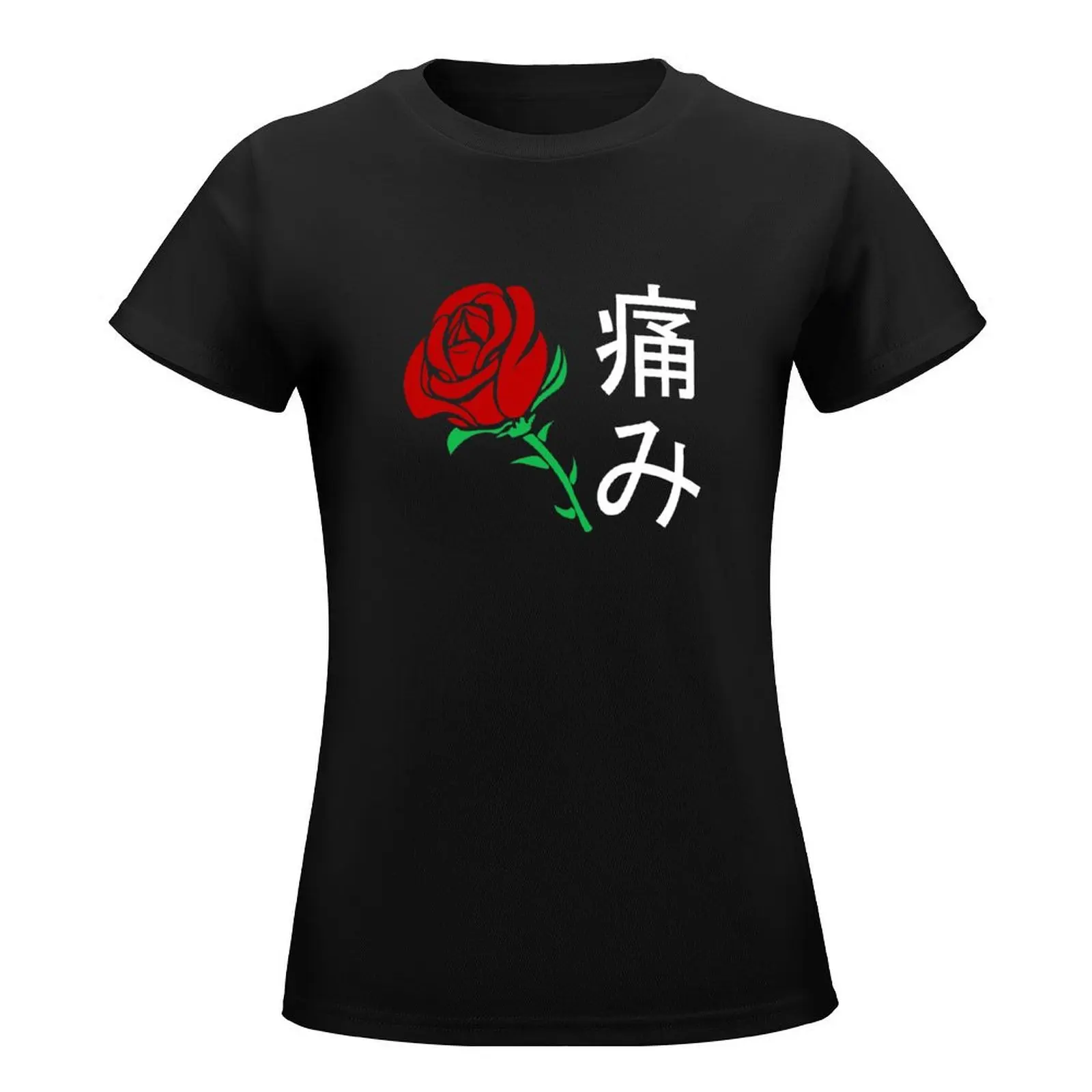 Japanese Aesthetic Rose T-Shirt summer clothes plus size tops tshirts woman