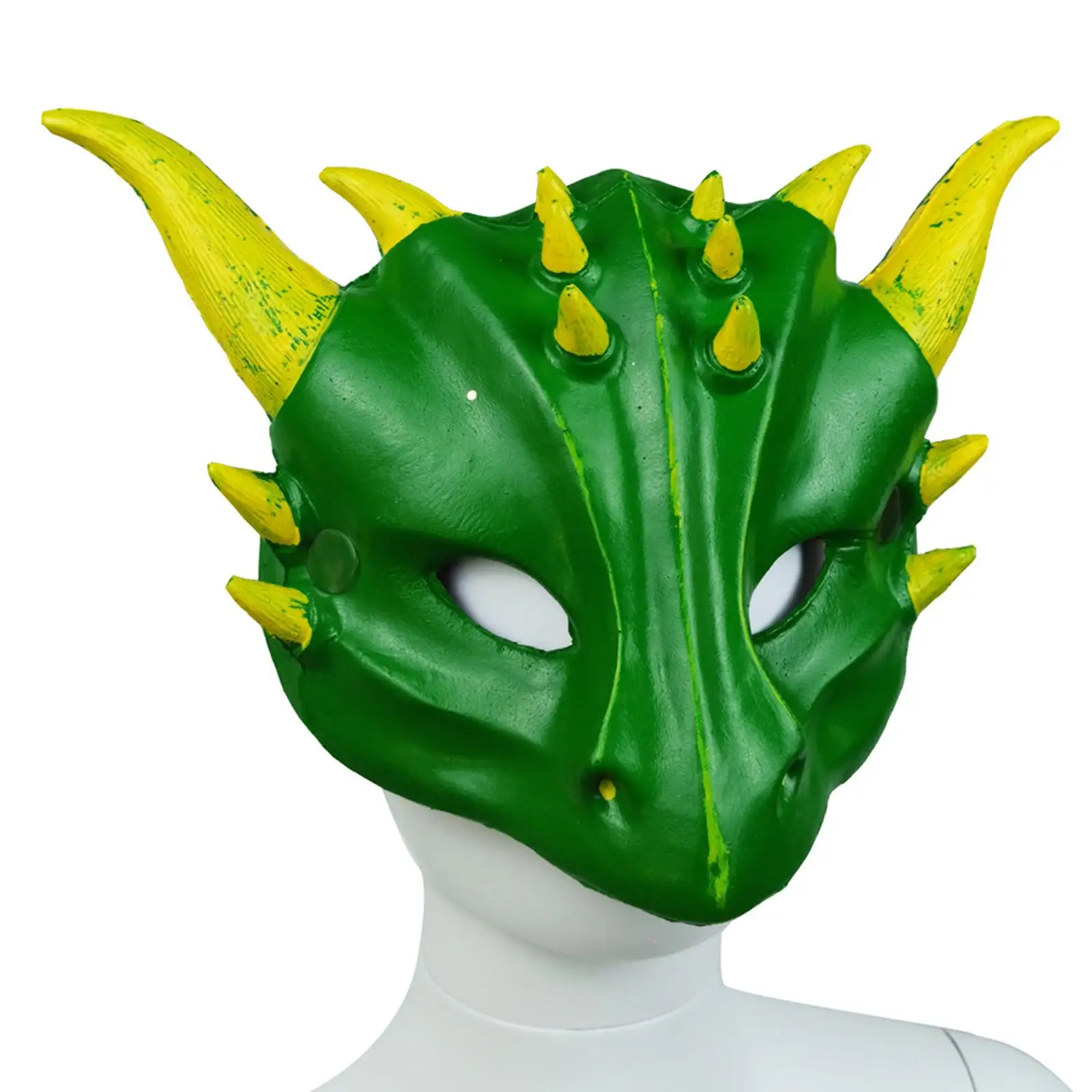 Dragon Face Mask for Kids Halloween Cosplay Carnival Masquerade Party Reusable Child Mask with Eye Cover for Boys Girls Fancy