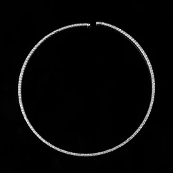 Elegant Choker Necklace Crystal Rhinestone Silver Plated Neckless Women Jewelry Simulated Pearl Choker Necklaces Luxury