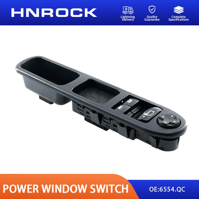 NEW HNROCK 6554.QC Car Window Regulator Suitable for Peugeot 207 Citroën C3 Picasso Left-Hand Drive Glass Switch