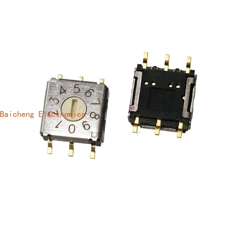10PCS R7M3-10RB encoder digital switch 0-9 surface mount pin 3:3 gear shift code 7 * 7
