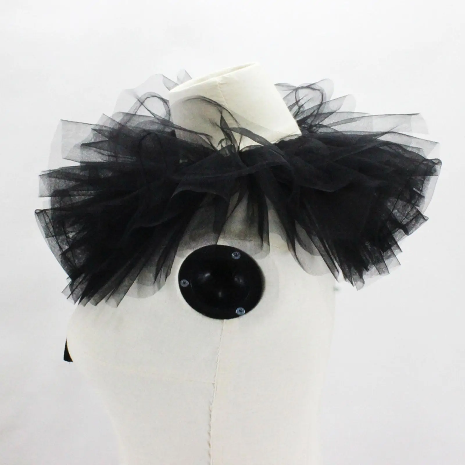 Women Chiffon False Collar Detachable Neck Ruffle for Coat Dress Sweater Cosplay Halloween Steampunk Clown Costume Accessory