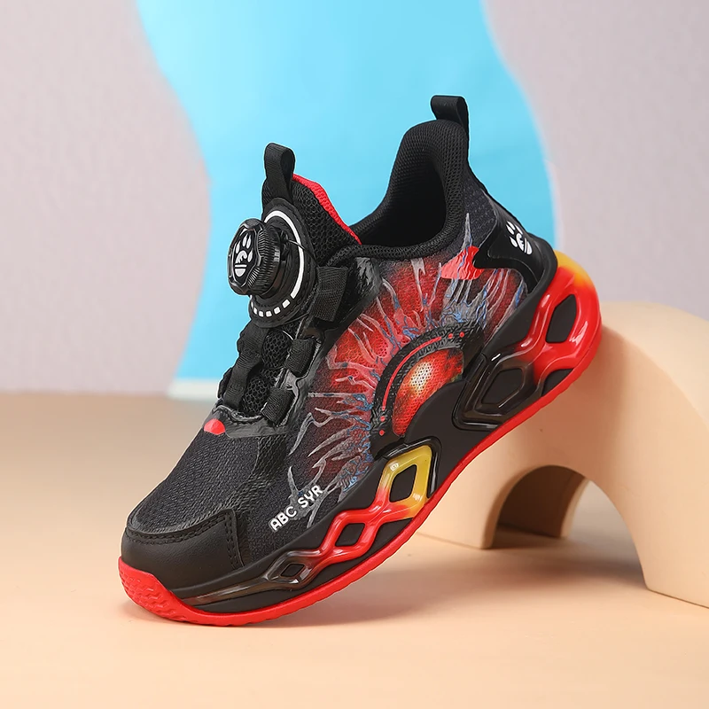 2026 Autumn Childrens Boy Sneakers Fashion Cool Print Mesh Soft Kids Causal Shoes Outdoor Sports School Running Basketball Girl view 4