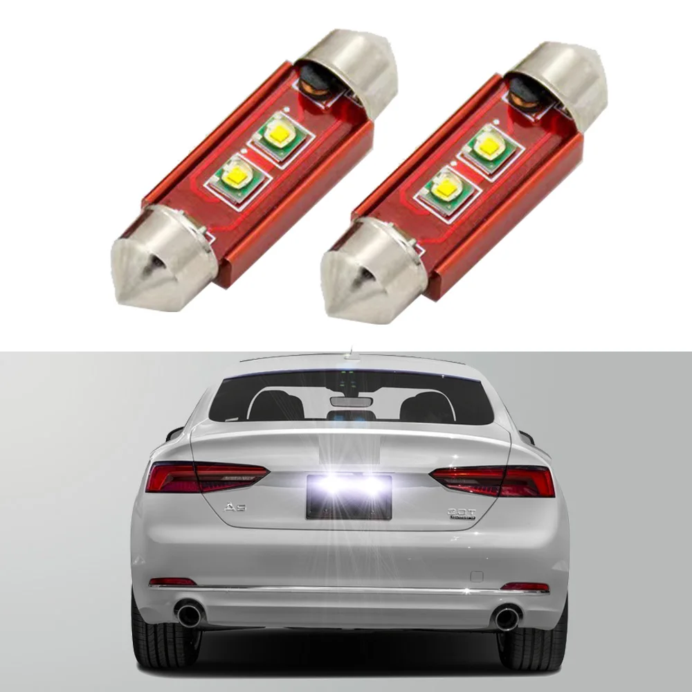 

Super Bright High Power Cree XP-E Led License Plate Lights For Audi A5 8T 2007-2017 LED Number Plate light C5W Canbus