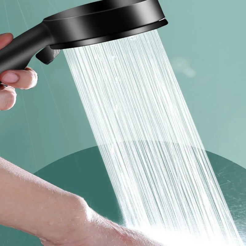 High Pressure Shower Head Water Saving Black Adjustable Showerhead with Hose Water Massage Eco Shower Spray Bathroom Accessories