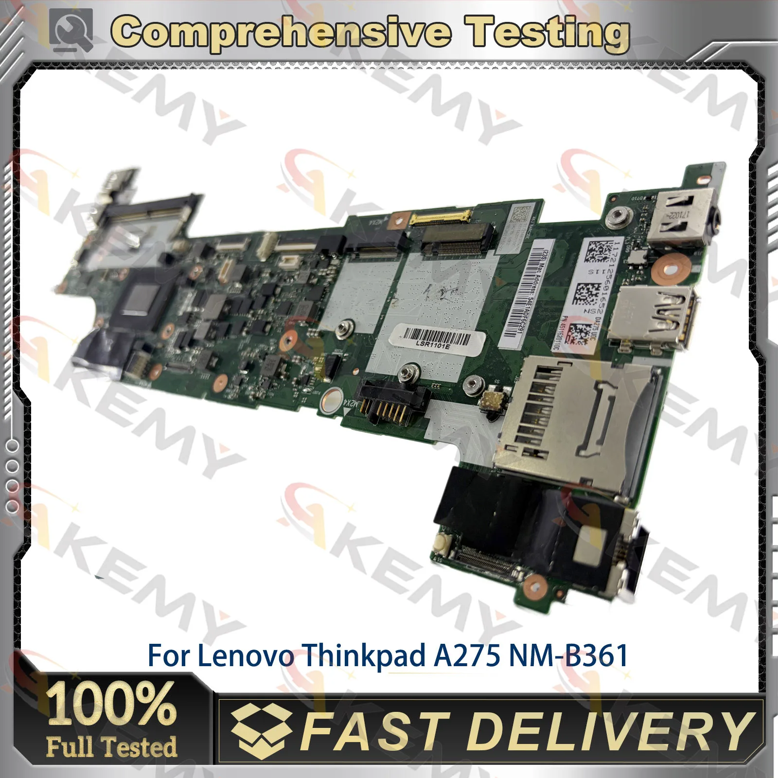 NM-B361 Laptop Mainboard For Lenovo ThinkPad A275 with A10-9700B CPU DDR4 Laptop Motherboard OK 100% Tested