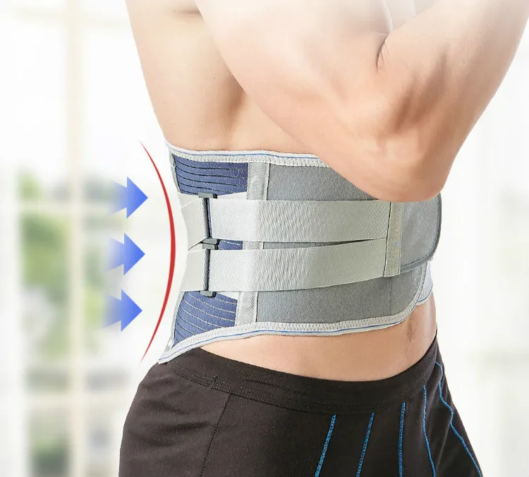 Lumbar Back Support Belt Disc Herniation Orthopedic Waist Support Brace with Removable Double Pull Strap Pads And Steel Splints