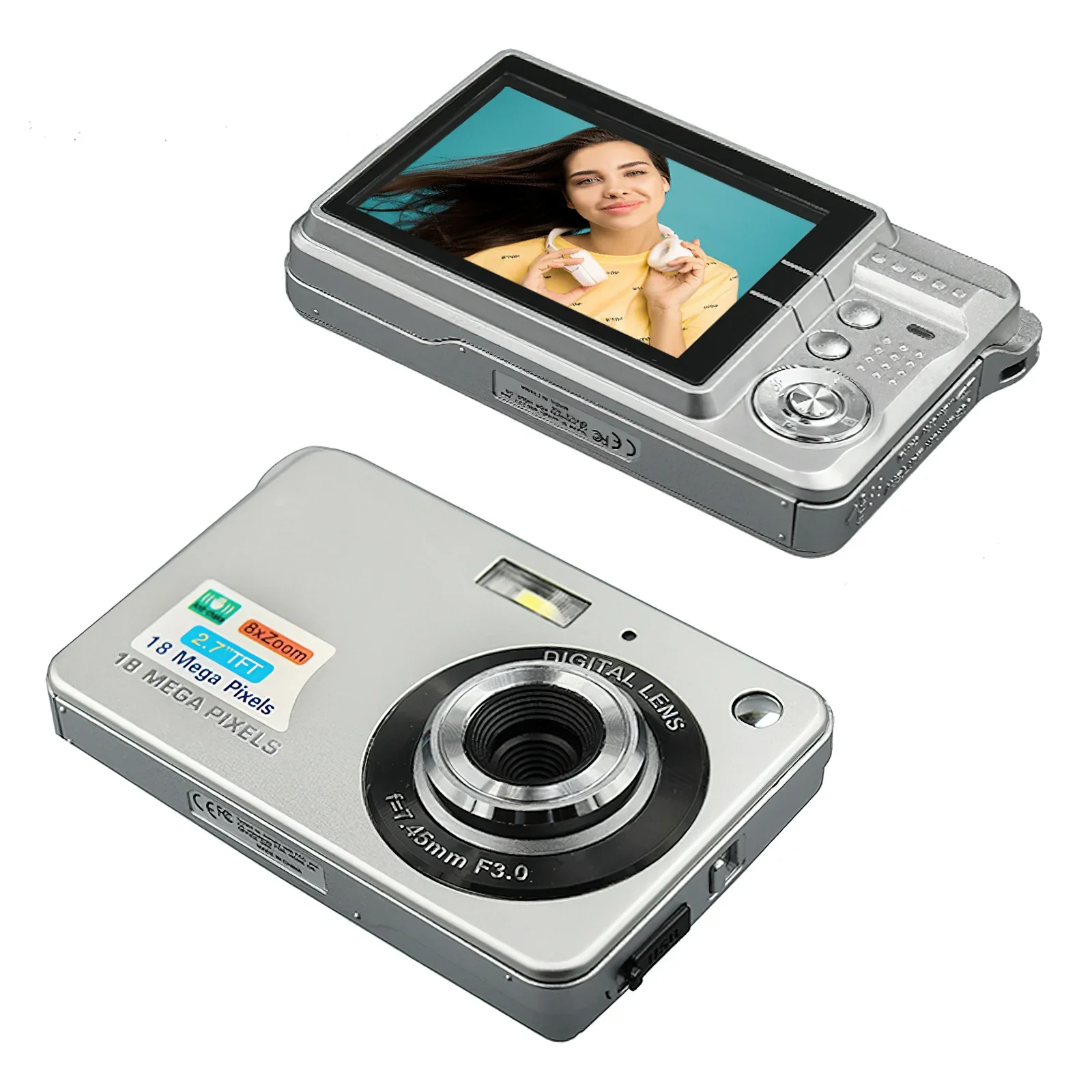 Digital Camera for Photography Digital Zoom Children Campact Video Camera Auto focus Anti-shake Beginner MP3 Player Vlog Camera