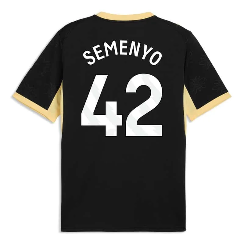 Semenyo NO.42 Manche City Home Soccer Jersey 2026 Summer New Y2k Breathable Football Shirt Fans Version Men's Short Sleeve