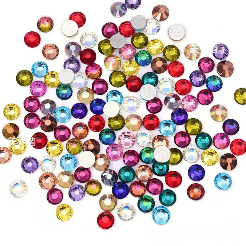 Non-Hotfix Mixed Color Rhinestone Clothing Accessories DIY Nail Art Decoration SS3-SS20 Flatback Glass Loose Stones Nail Gems