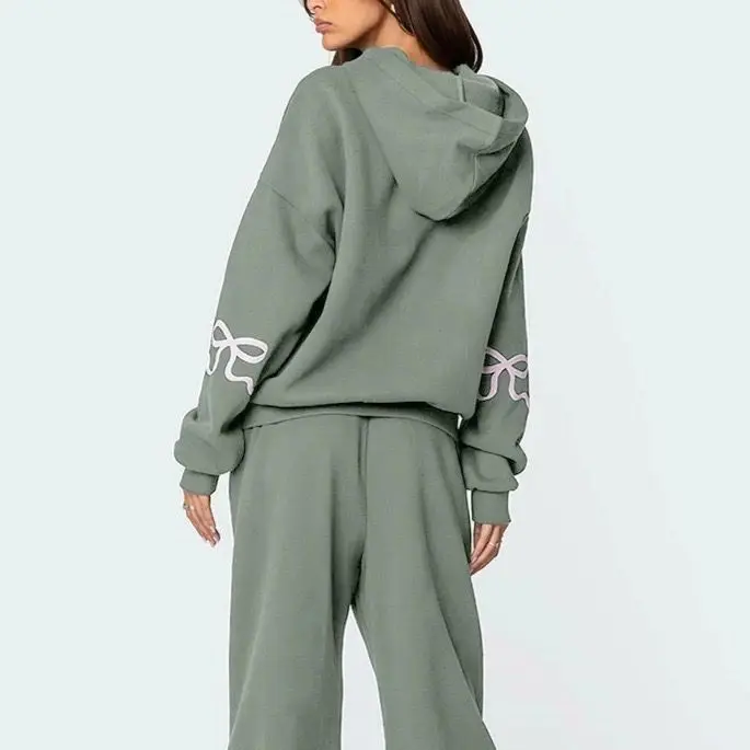 2025, neues Herbst- und Wintermode, lässiges Hoodie-Set, zweiteiliges Set