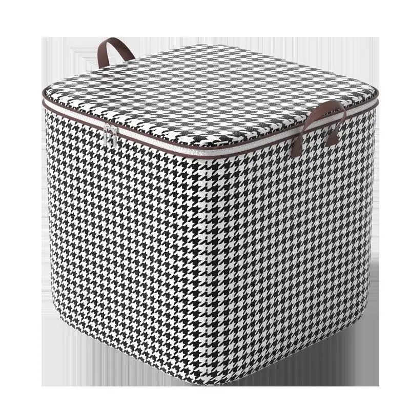 220L Big Size Clothes Storage Box With Cover Large Laundry Basket Organizer Bag For Baby Foldable