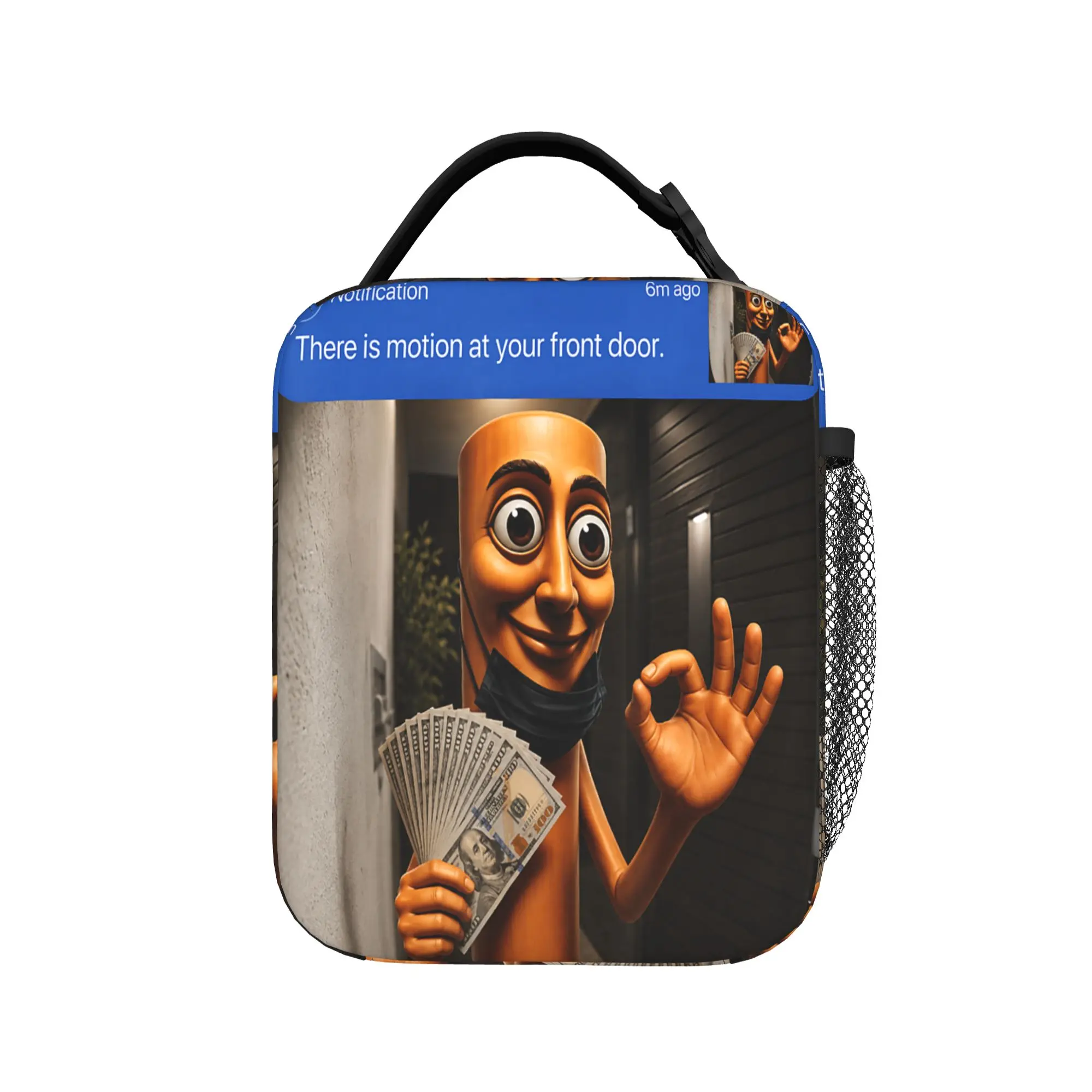 There is Motion at Your Front Tung Tung Tung Sahur Money Lunch Bag Portable Lunch Box Men Travel Cooler Bag Thermal Lunch Bags