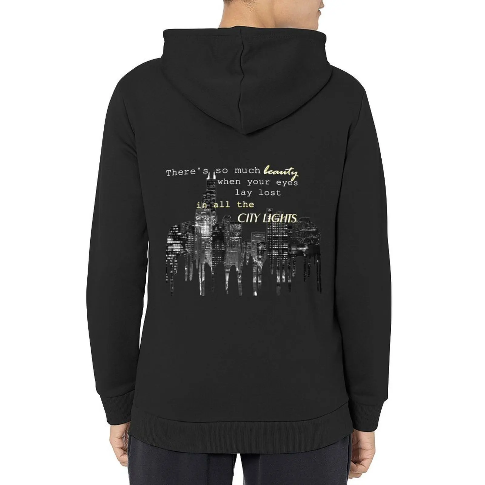 

city lights 2 Hoodie men clothes men wear korean autumn clothes anime clothes oversized hoodie