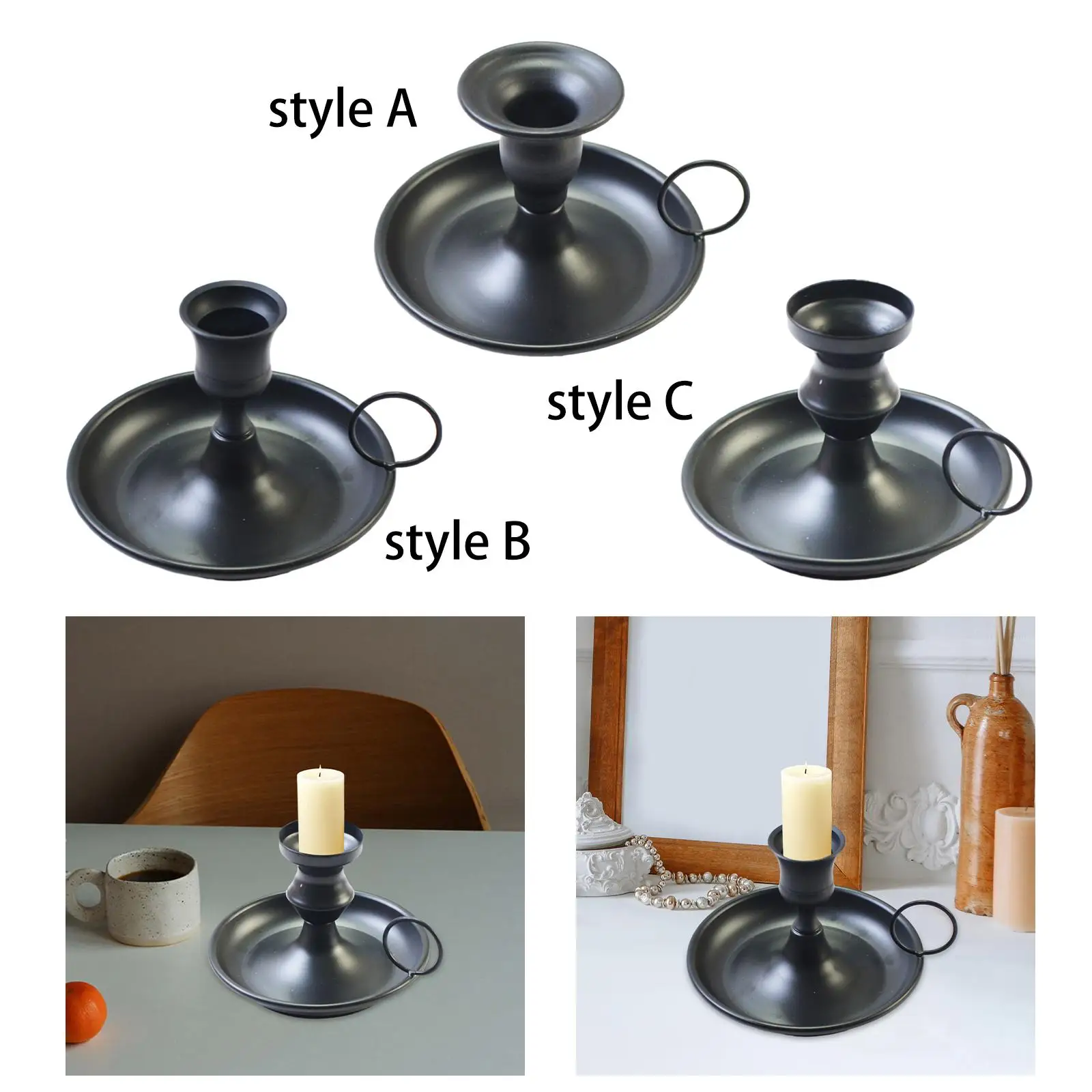 Taper Metal Candle Holder Decorative Candlestick Holder Metal Creative Decorative Candles Candlestick for Desktop Fireplace