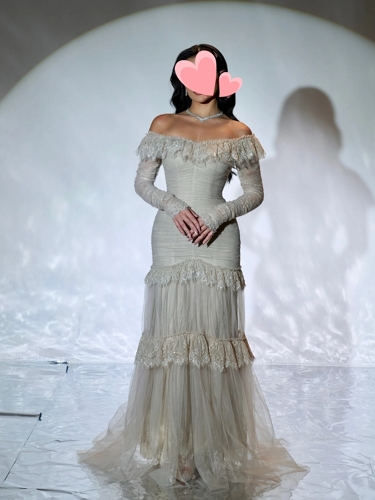 

Other Shore Elegant Vintage Sweet Sexy Gray Mermaid Lace Boat Neck Customize Formal Occasion Prom Dress Evening Party Gowns