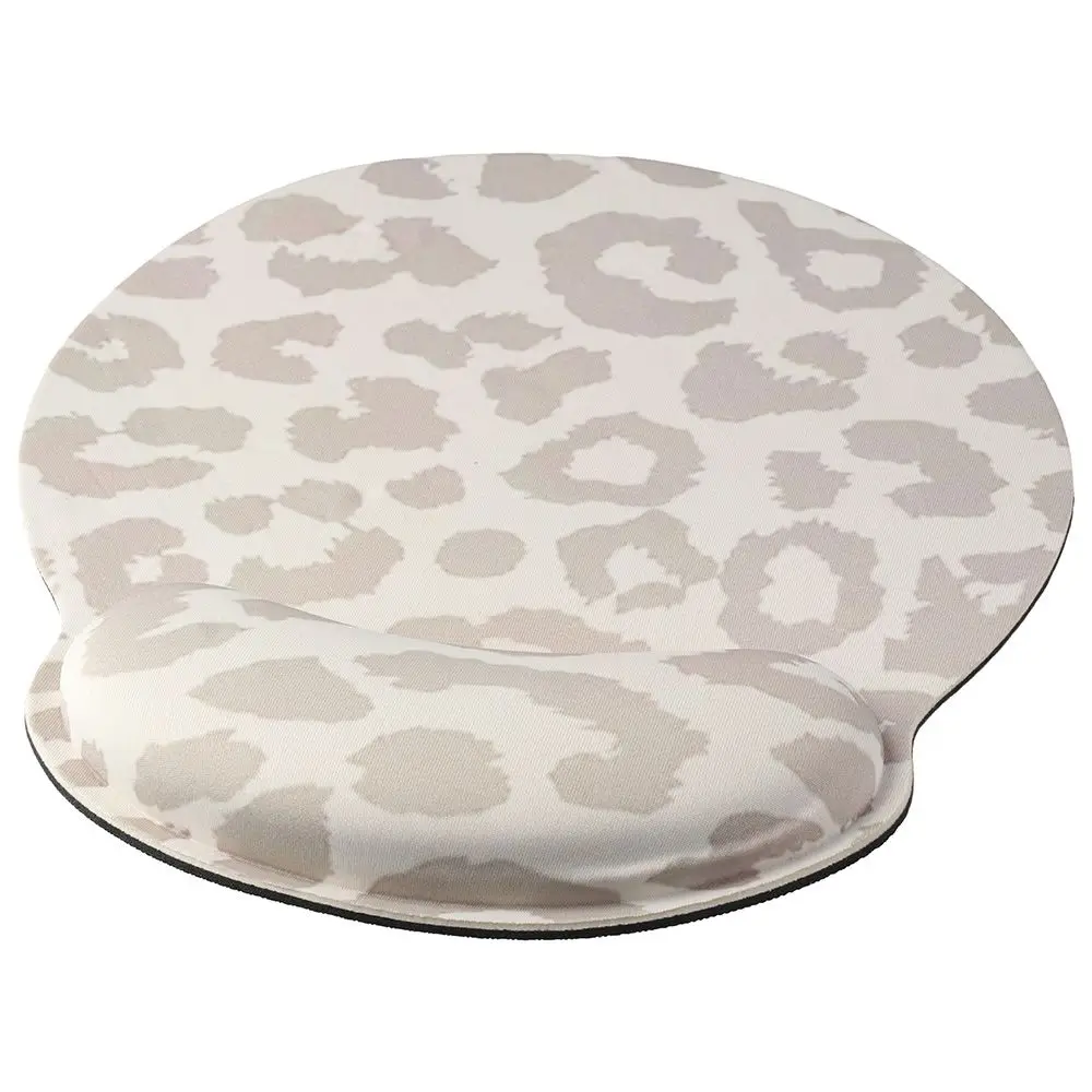 Gift Leopard Mouse Pad Ergonomic Grey Mice Pad Gel Non-Slip Base Mouse Mat Typing and Pain Relief