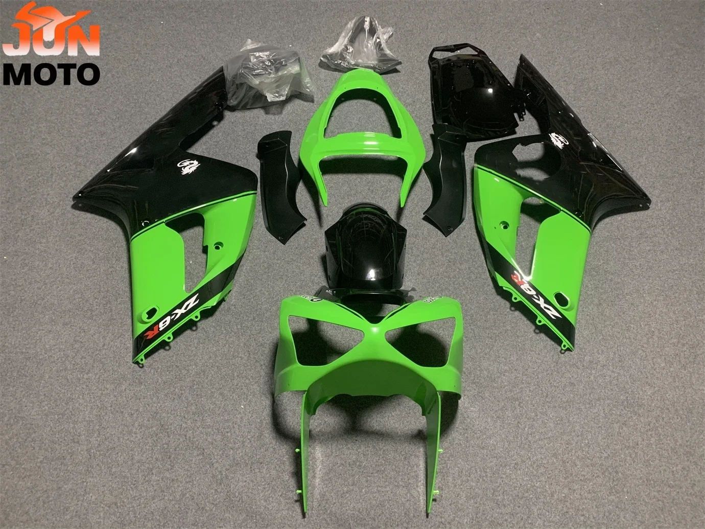 JUN Fit For KAWASAKI ZX-6R ZX6R 636 2003 2004 03 04 Custom Fairings Kit Bodywork Shell New ABS Motorcycle full Fairing Kit view 3