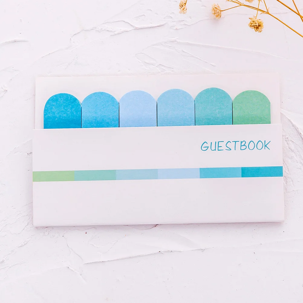 

8pcs Gradient Smooth Writing Memo For School Office Home Plan Notes Mini Note Sticker Message Pad Notepad