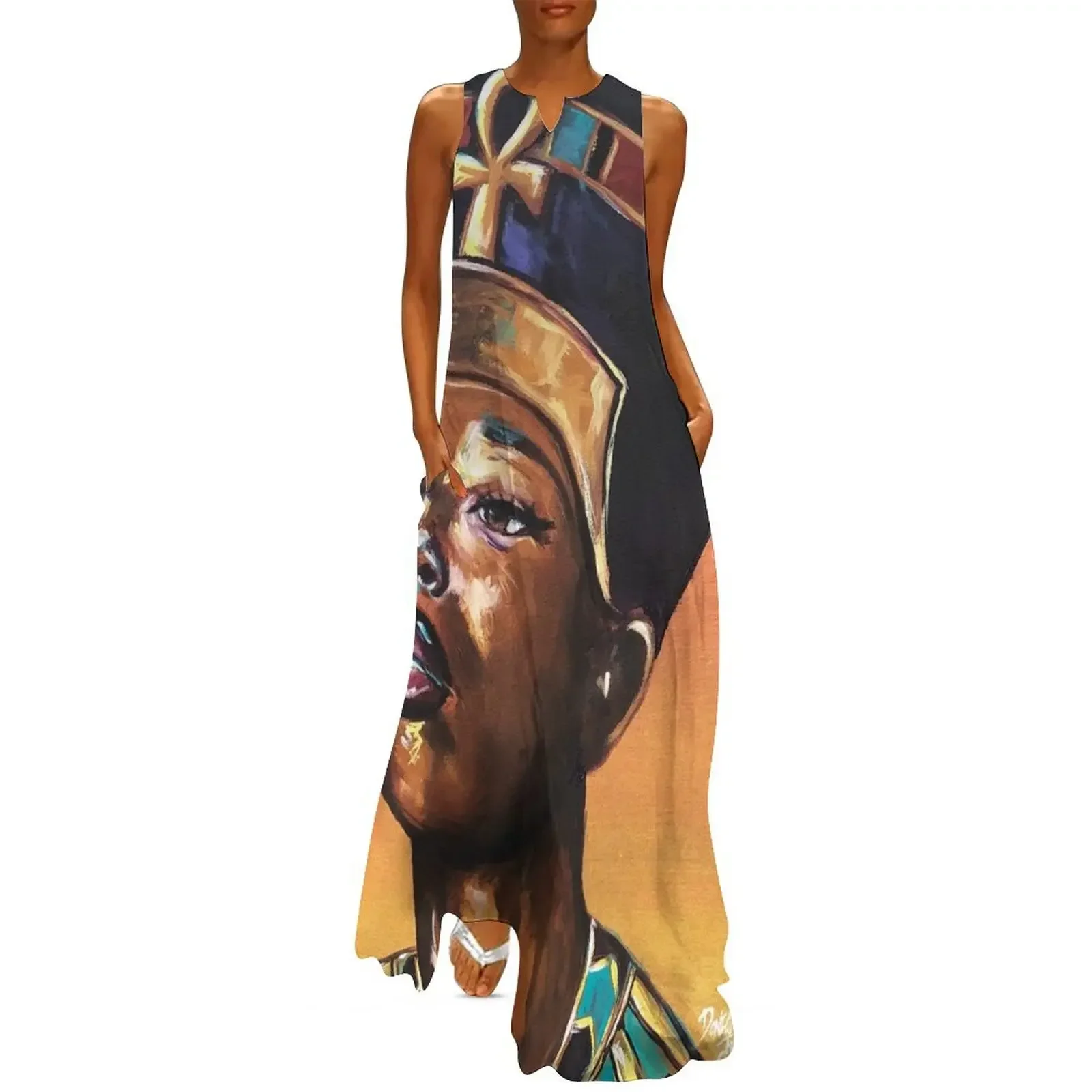 

Melanated Nefertiti Long Dress dress party evening elegant luxury celebrity Summer skirt dress for woman ceremony dresses