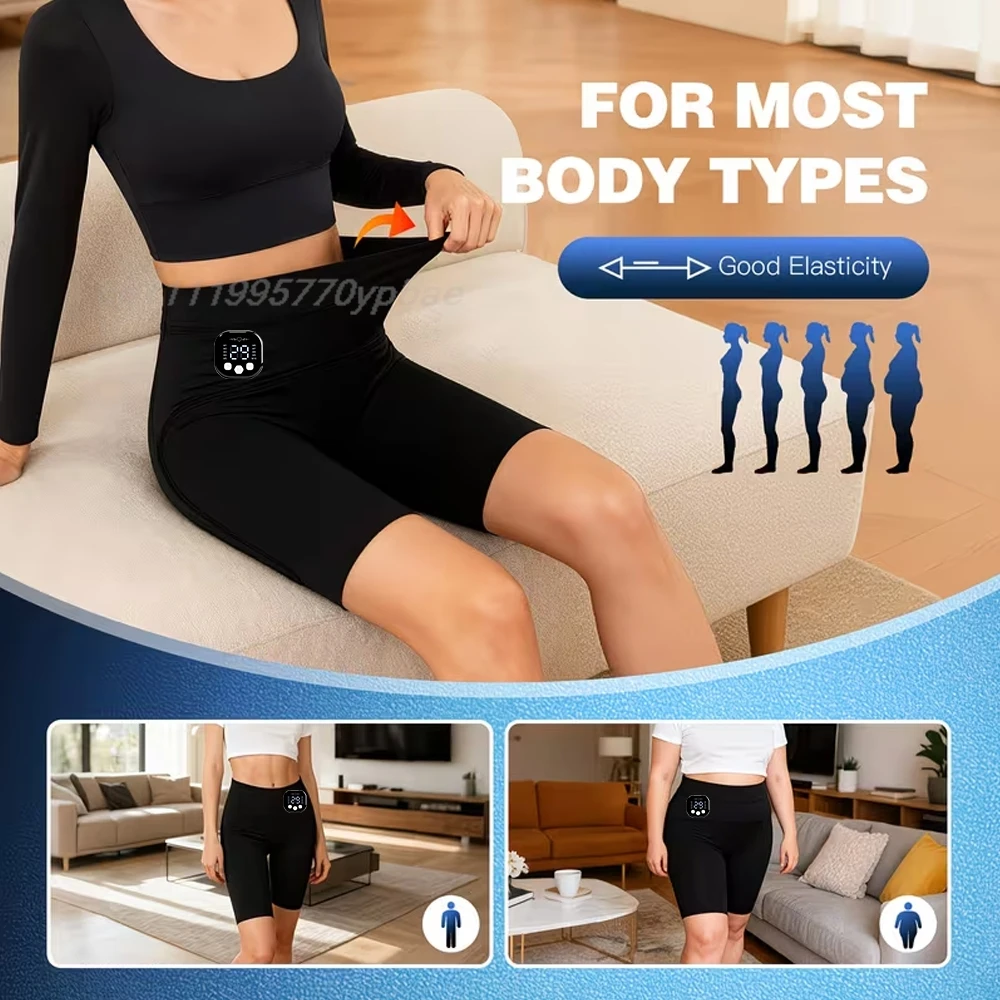 EMS Toning Shorts - Elektrische Muskelstimulations-Yogahose für gezielte Bauch-, Gesäß- und Beckenbodenerziehung, formende Fitness-Unterwäsche – Detail 6