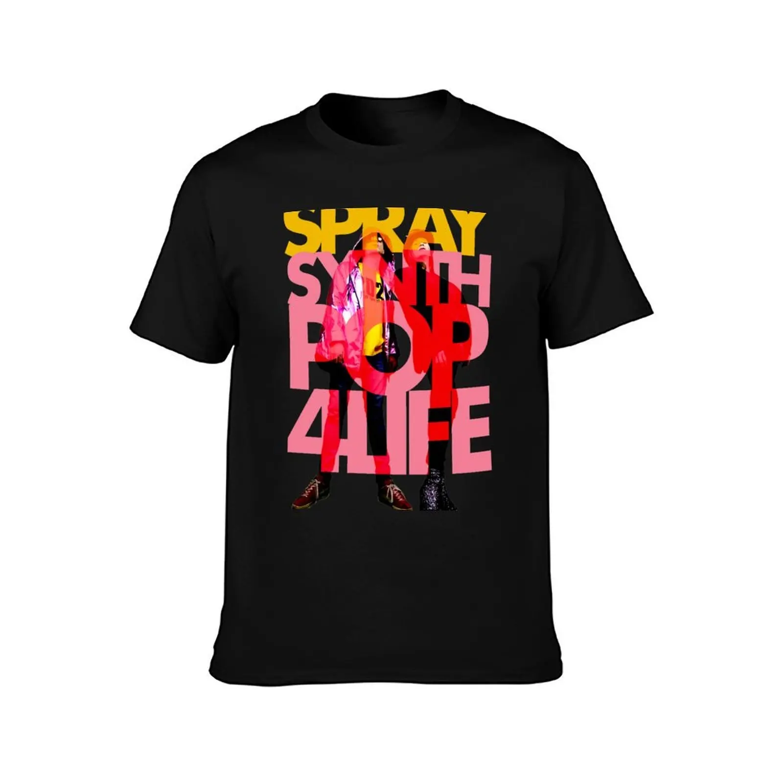 SPRAY - Synthpop 4 Life T-Shirt, Summer Casual Cotton Tee, Oversized Streetwear Tops, Vintage Graphic Print, Unisex Men Women