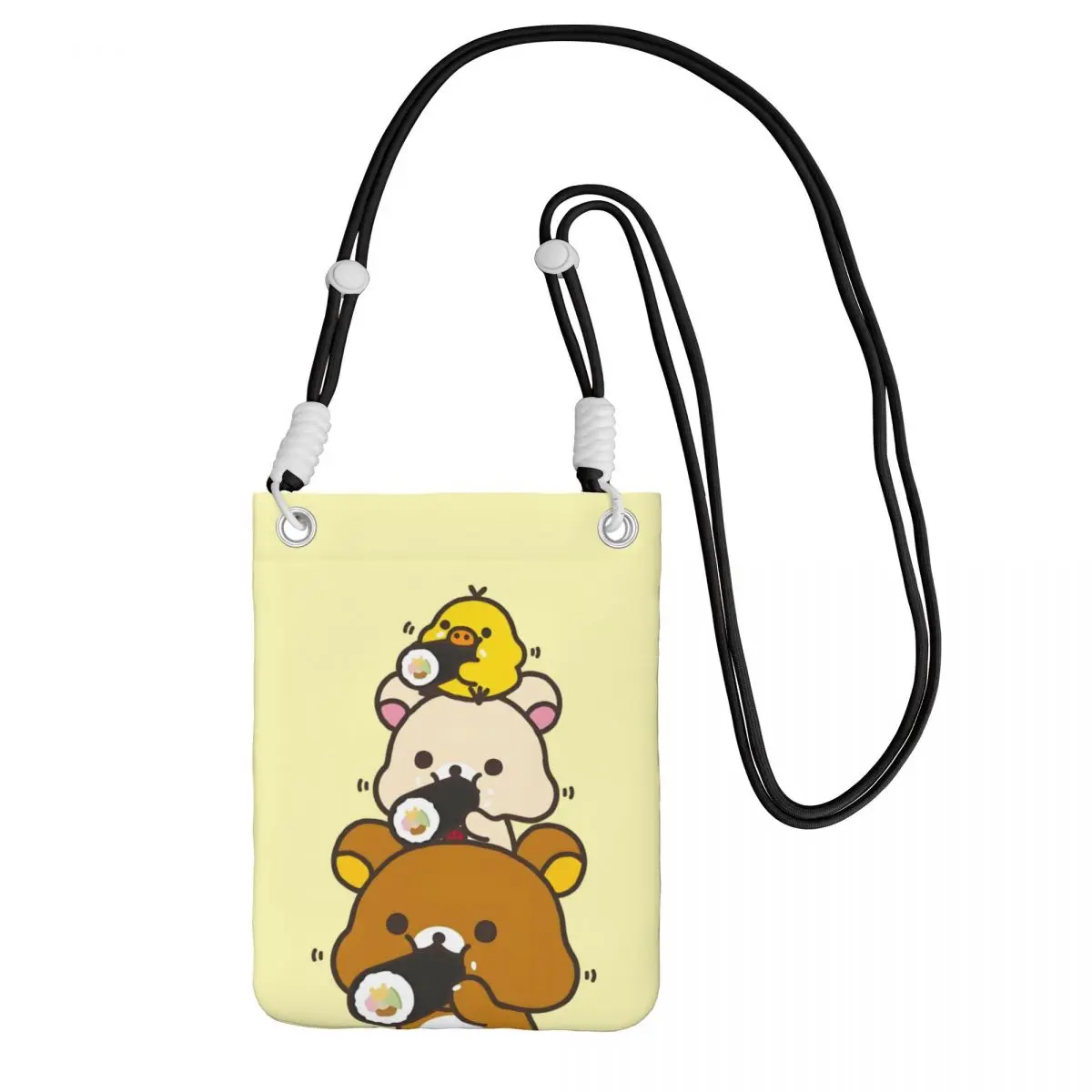 

Custom Rilakkuma Carry A Mobile Phone Bag Diagonally Women Men Cute Bear Shoulder Crossbody Bag Adjustable Length Shopping