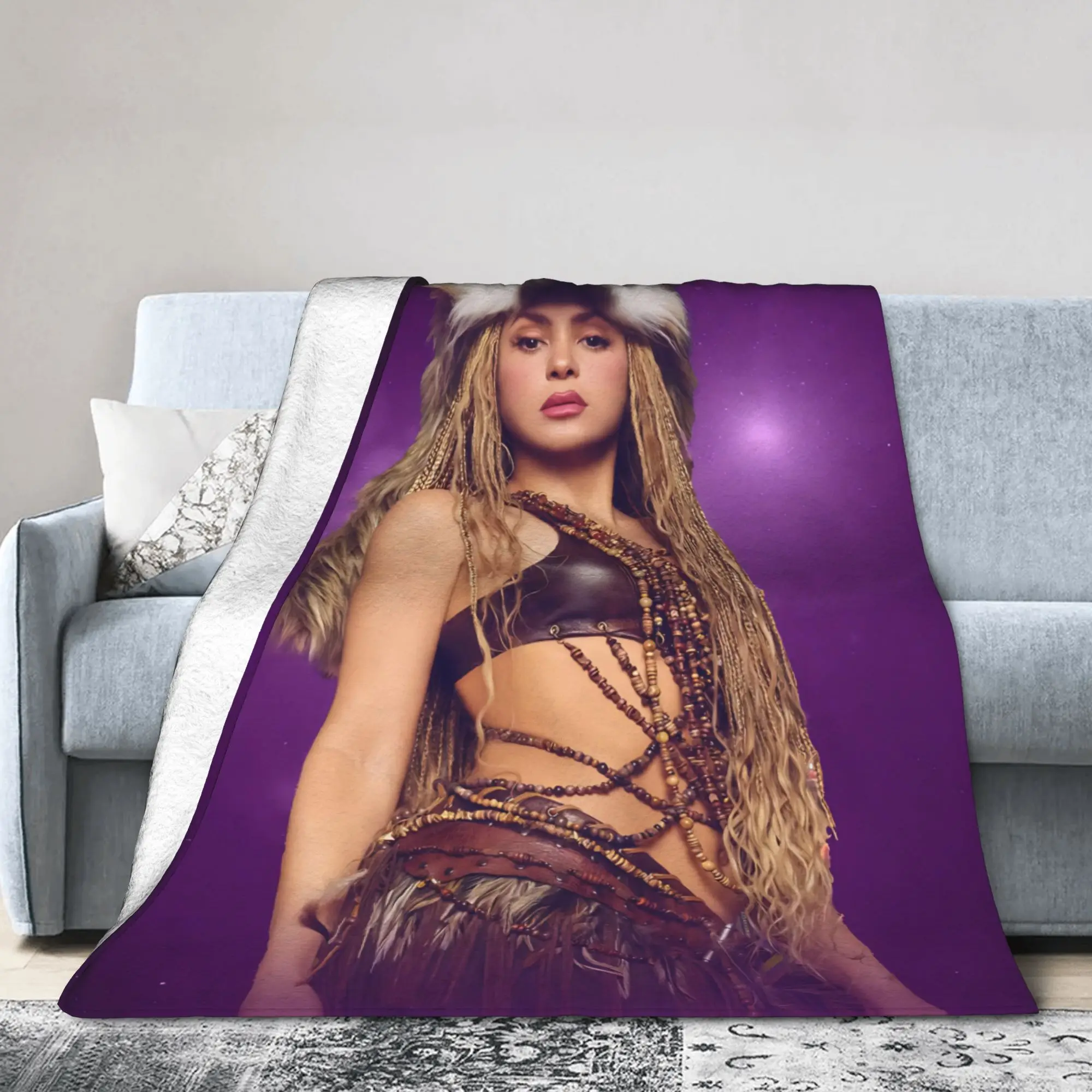 Singer S-Shakira Blankets Velvet Autumn/Winter  Breathable Soft Throw Blankets for Bedding Outdoor Plush Thin Quilt