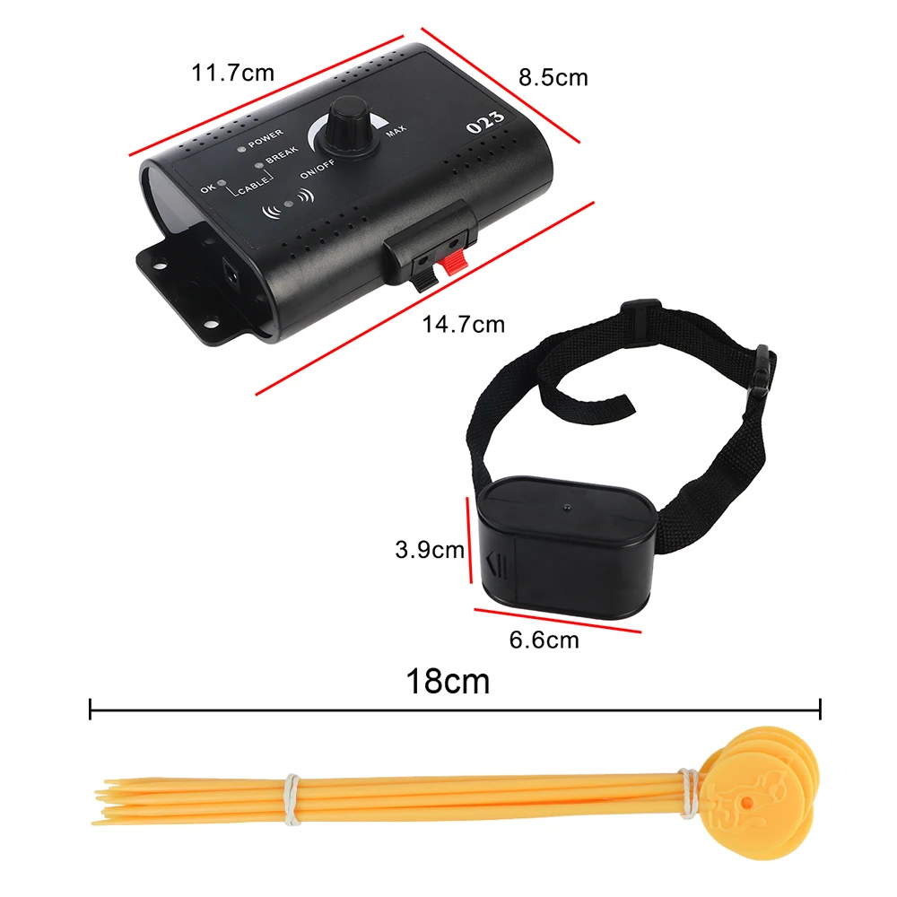 Electric Dog Fence Electronic Pet Fence System Containment Sound Shocked Collar Pet Accessories Dog Training Collar Waterproof view 6