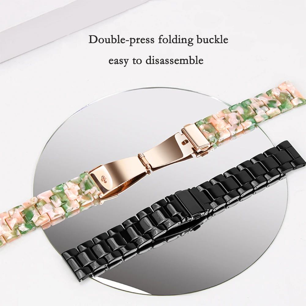 حزام الراتنج للشحن 6 5 الفرقة خفيفة الوزن تنفس قابل للتعديل للطي مشبك حزام (استيك) ساعة اكسسوارات ل Fitbit Charge 5 6