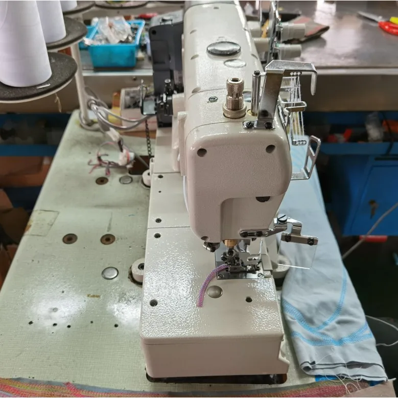 BT-858D Inter   Flat   Sewing Machine Industrial 5 Thread Flat Industrial Automatic Inter  ing Sewing Machine