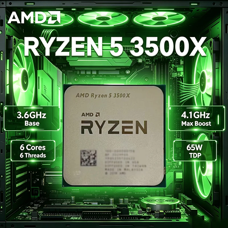 

AMD Ryzen 5 R5 3500X 3.6GHz 6-Core 6-Thread CPU Processor Socket AM4 TDP 65W 3000 Series R5 3500x CPU Without Packag
