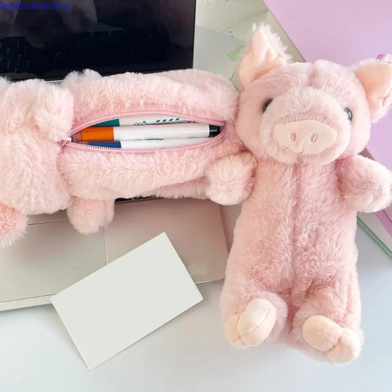 حقيبة قلم رصاص D0UA Cartoon Piggy Penc Bage Palus