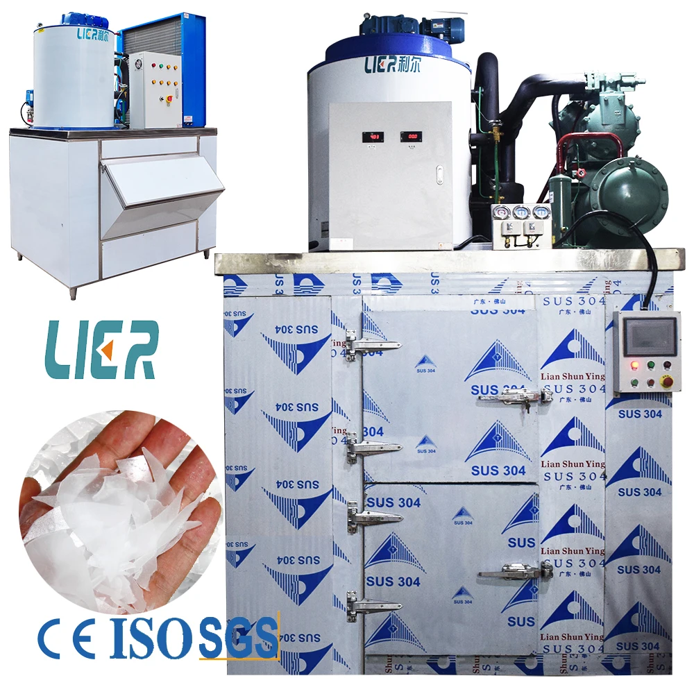 Commercial Flake Ice Making Machine 10 Ton 15 20 30 40 Tons With Ice Storage Room China Factory Low Price Ice Maker for Sale
