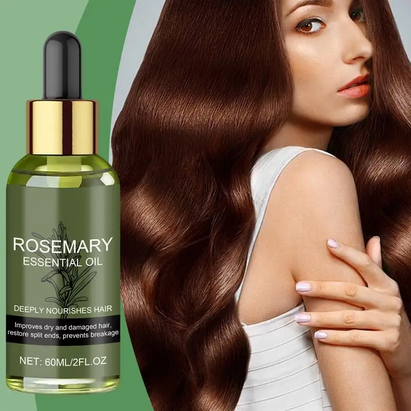 Rosemary hair Conditioning Oil 60ml Rosemary Hair Oil Anti-Hair Fall Smooth Hair Nourish Oil For Scalp Massaging Hair Care