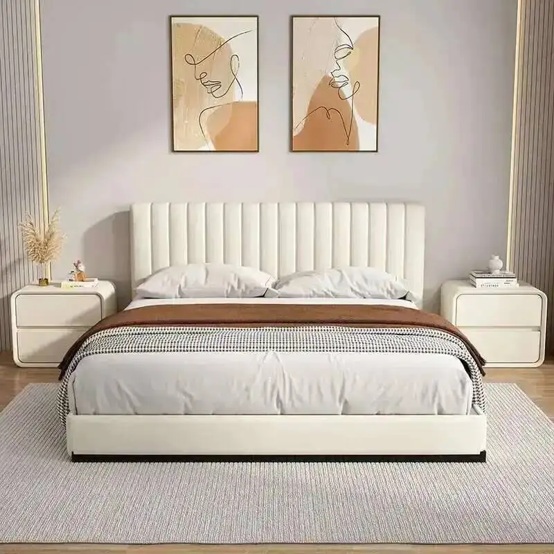 

Creative Bedside Table Free Installation Modern Style Solid Wood Bedroom Nightstands Storage Cabinet Hotel End Table