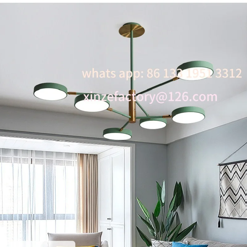 

Customizable Nordic modern minimalist style living room chandelier three bedrooms two halls atmosphere bedroom dining room