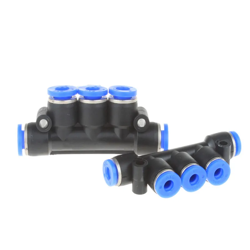 PK 5 Way Pneumatic Fitting Pipe Connector Tube Air Quick Fittings Water Push In Hose Couping 4mm 6mm 8mm 10mm 12mm