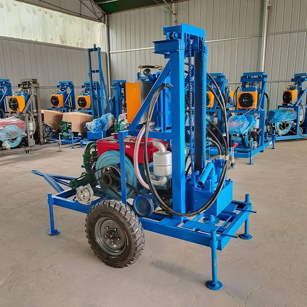 Best Price Portable Water Well Drilling Rig Small Diesel Hydraulic Borehole Drill Machine With Mud Pump In Stock