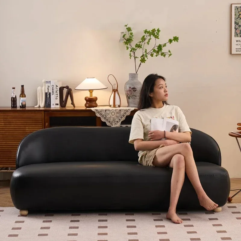 

Professional Designer Living Room Sofas Lounge Floor Nordic Leather Couch Lazy Living Room Sofas Relaxing Muebles Home Decor