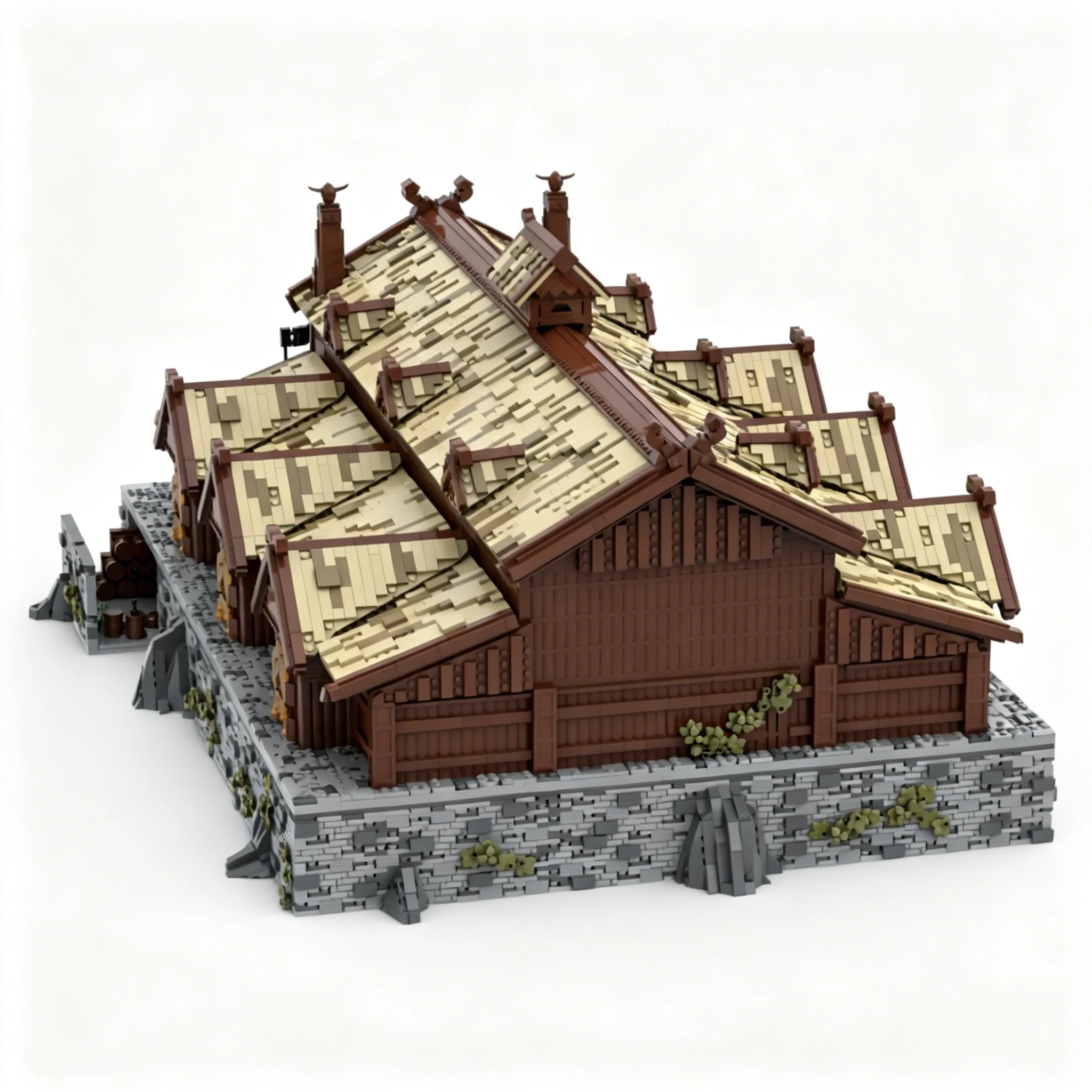 15804pcs MOC Edoras The Golden Hall Meduseld The Hobbit And Lord Of The Rings The Rings Model Building Blocks Christmas Gift