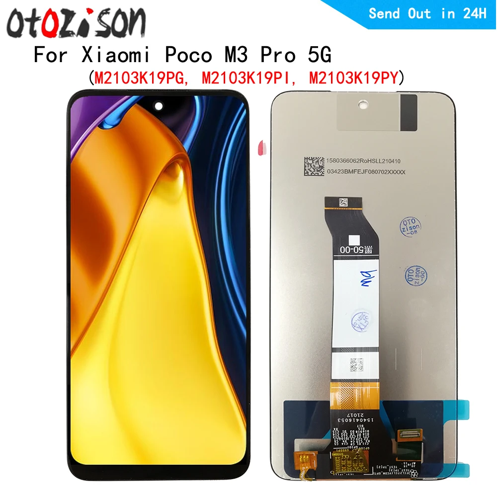 

6.5" IPS Screen For Xiaomi Poco M3 Pro 5G M2103K19PG, M2103K19PI LCD Display+Touch Panel Screen Digitizer With Frame Assembly