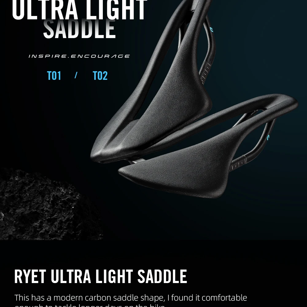 RYET Vollcarbon Ultraleichter 69/79g Fahrradsattel 7x9MM OVAL Komfort Ergonomisches Design Fahrradsitzkissen für Rennrad MTB Gravel Bike – Detail 3